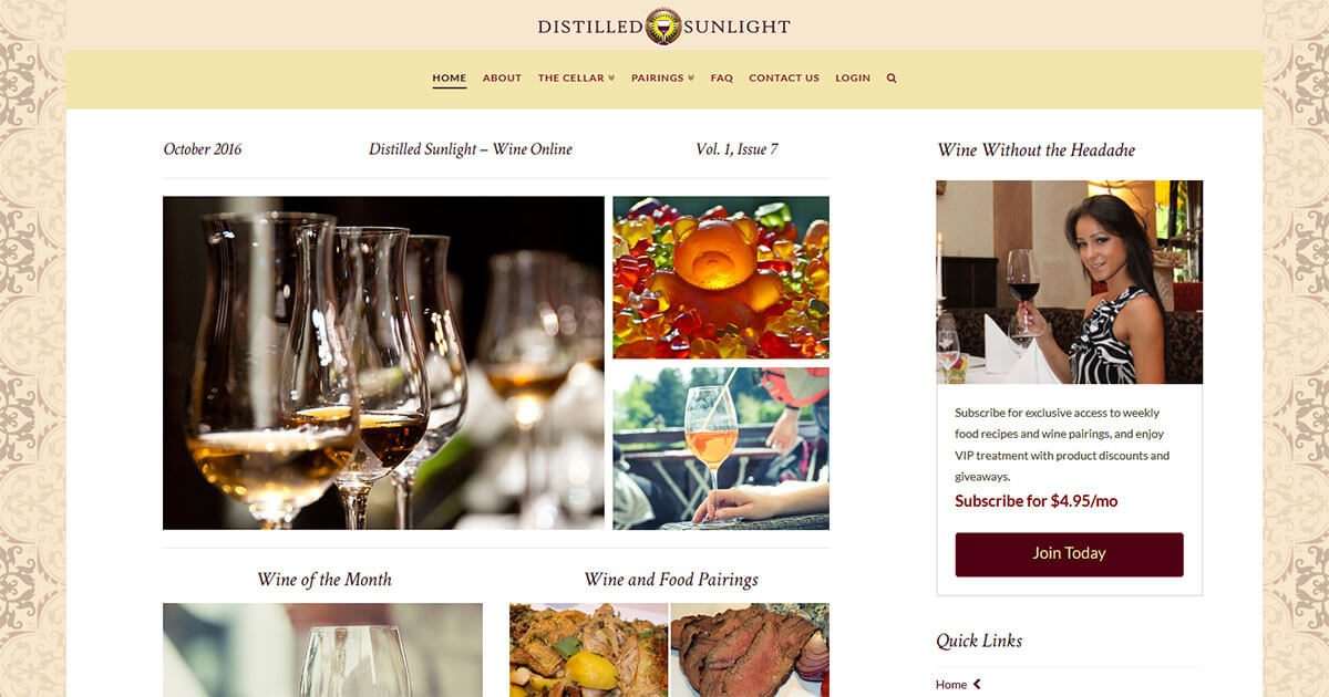 Distilled Sunlight Website Development